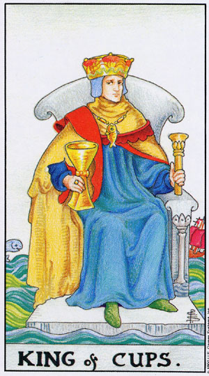 78張塔羅牌圖片解釋大全之圣杯國(guó)王